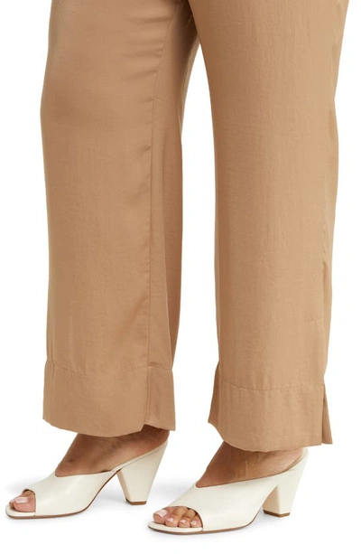 Shop Nic + Zoe Soft Drape Wide Leg Pants In Mochachino