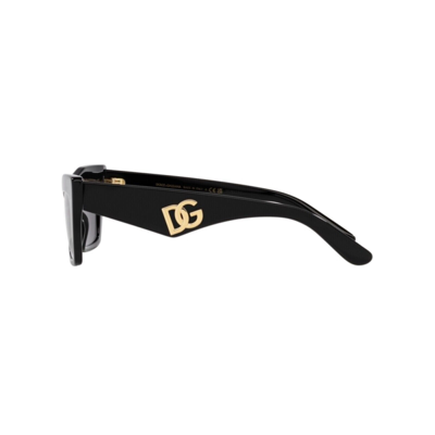 Pre-owned Dolce & Gabbana Dg 4435 501/87 Schwarz Gold Grau Linse Damen Sonnenbrille In Schwarzer Goldwirbel