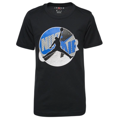 Shop Jordan Boys  Jumpman Patched T-shirt In Black/blue
