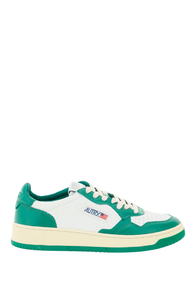 Shop Autry Leather Medalist Low Sneakers In Multi-colored