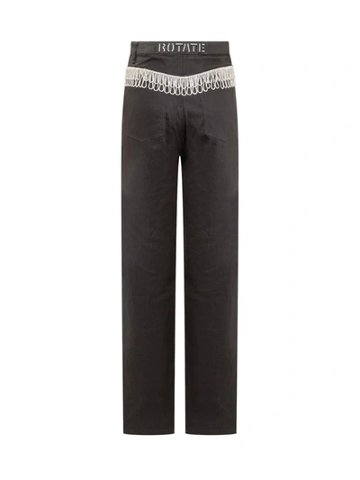 Shop Rotate Birger Christensen Rotate Pant With Rhinestones In Black