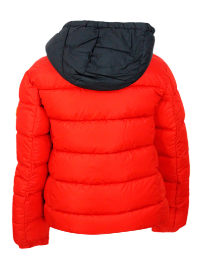 Shop Save The Duck Rumex Down Jacket With Detachable Hood With Animal Free Padding And No Animal Derivatives With Zip C In Red