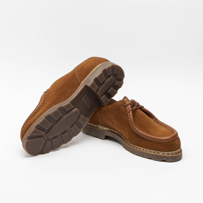 Shop Paraboot Michael Marche Lace-up Shoe In Brown Suede In Marrone
