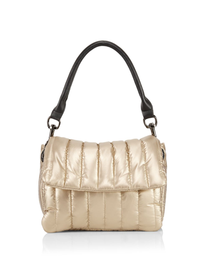 Shop Think Royln Women's Bar Quilted Shoulder Bag In Pearl Gold
