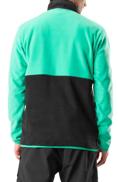 Shop Picture Organic Clothing Matthew Half Zip Fleece Pullover In Black-spectra Green