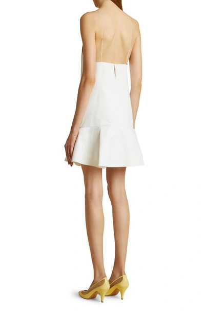 Shop Khaite The Archie Cotton A-line Dress In White