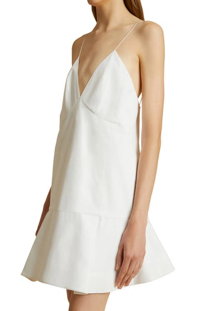Shop Khaite The Archie Cotton A-line Dress In White