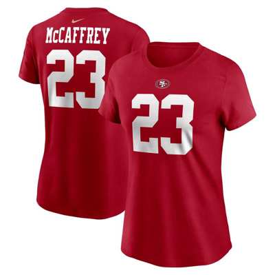 Shop Nike Christian Mccaffrey Scarlet San Francisco 49ers Player Name & Number T-shirt