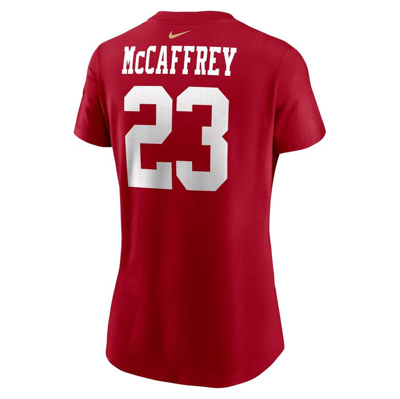 Shop Nike Christian Mccaffrey Scarlet San Francisco 49ers Player Name & Number T-shirt