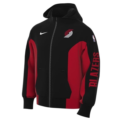 Shop Nike Black Portland Trail Blazers 2023/24 Authentic Showtime Full-zip Hoodie