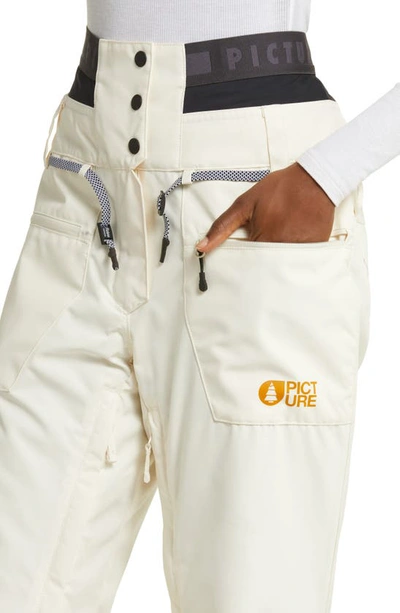 Shop Picture Organic Clothing Treva Waterproof Insulated Ski Pants In Light Milk