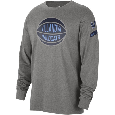 Shop Nike Heather Gray Villanova Wildcats Fast Break Long Sleeve T-shirt
