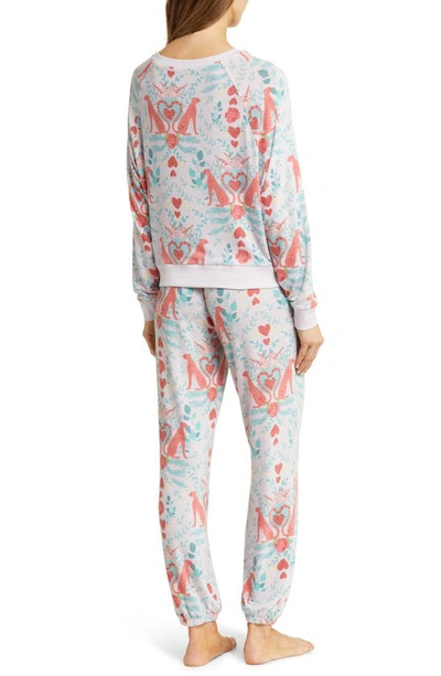Shop Honeydew Intimates Star Seeker Jersey Pajamas In Beloved Cheetah