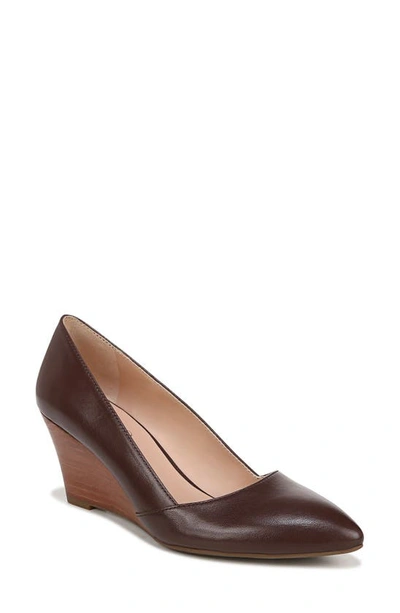 Shop Franco Sarto Frankie Leather Wedge Pump In Cafe