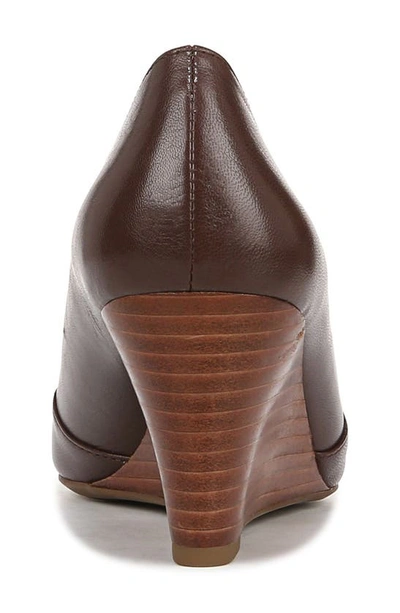 Franco Sarto Frankie Leather Wedge Pump In Cafe