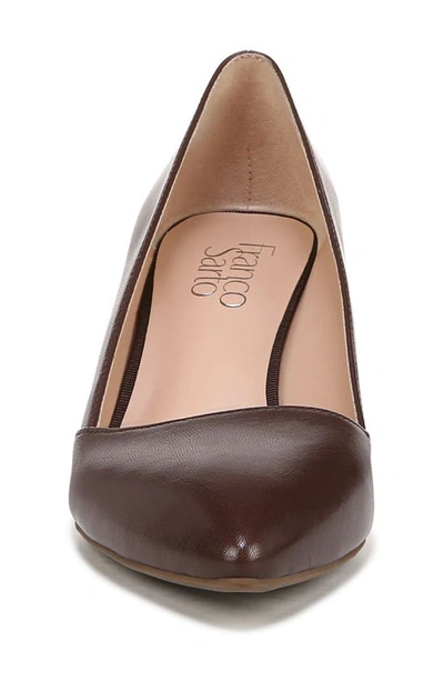 Franco Sarto Frankie Leather Wedge Pump In Cafe