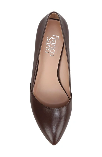 Franco Sarto Frankie Leather Wedge Pump In Cafe