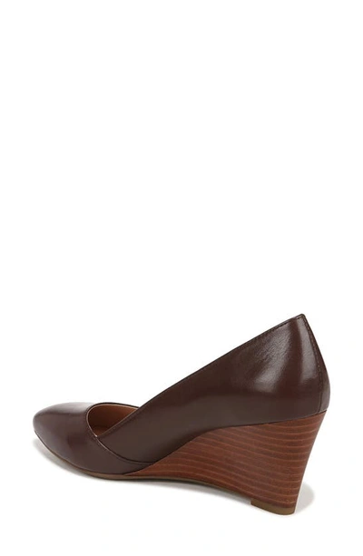 Franco Sarto Frankie Leather Wedge Pump In Cafe