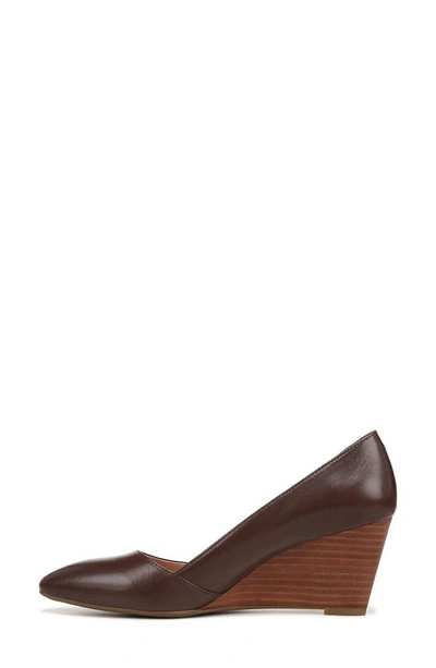 Franco Sarto Frankie Leather Wedge Pump In Cafe