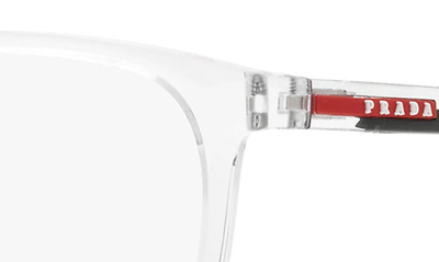Shop Prada 55mm Pillow Optical Glasses In Crystal