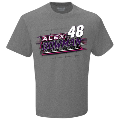 Shop Hendrick Motorsports Team Collection Gray Alex Bowman 2024 Nascar Cup Series Schedule T-shirt In Heather Gray