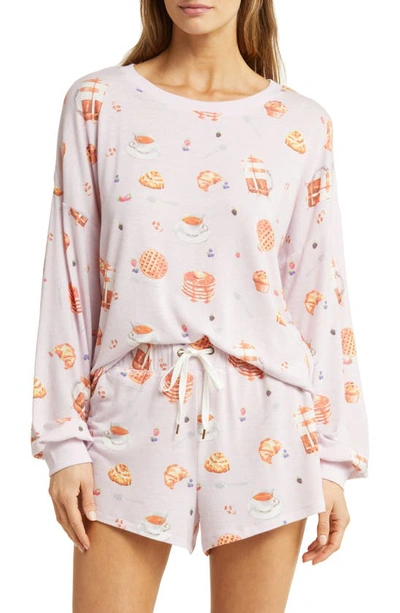 Shop Honeydew Intimates Star Seeker Brushed Jersey Short Pajamas In Beloved Breakfast