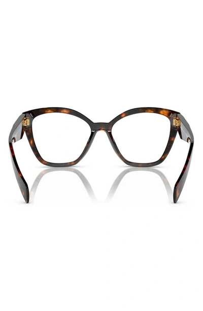 Prada 53mm Square Optical Glasses In Honey