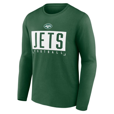 Shop Fanatics Branded Green New York Jets Stack The Box Long Sleeve T-shirt