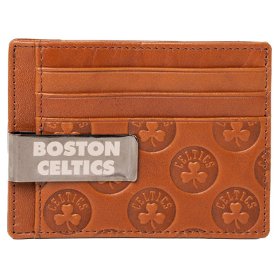 Shop Lusso Brown Boston Celtics Sanford Front Pocket Wallet With Money Clip