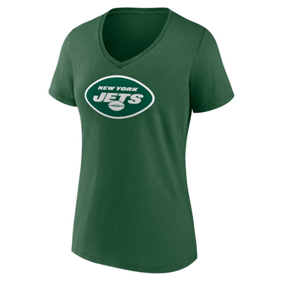 Shop Fanatics Branded Aaron Rodgers Green New York Jets Icon Name & Number V-neck T-shirt