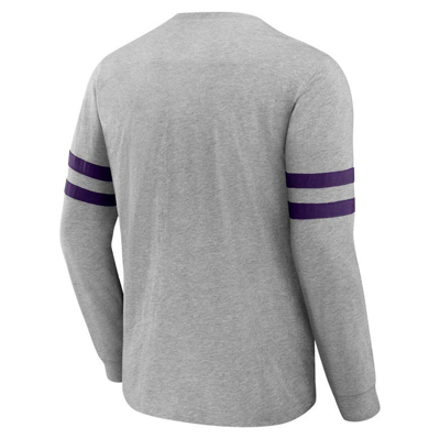 Shop Nfl X Darius Rucker Collection By Fanatics Heather Gray Baltimore Ravens Henley Long Sleeve T-shirt