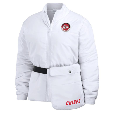 Shop Wear By Erin Andrews White Kansas City Chiefs Packaway Full-zip Puffer Jacket