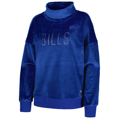 Shop Dkny Sport Royal New York Giants Deliliah Rhinestone Funnel Neck Pullover Sweatshirt