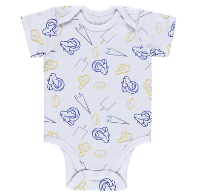 Shop Wear By Erin Andrews Newborn & Infant  Gray/royal/white Los Angeles Rams Three-piece Turn Me Around B