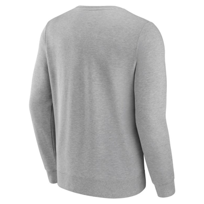 Shop Fanatics Branded Gray Super Bowl Lviii Marble Wordmark Fleece Crew Sweatshirt