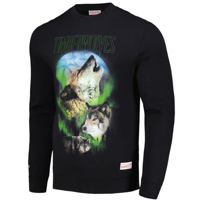 Shop Mitchell & Ness Black Minnesota Timberwolves Moon Pullover Sweatshirt