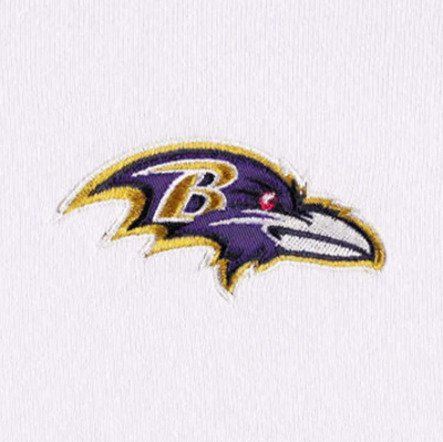 Shop Dkny Sport White/purple Baltimore Ravens Bobbi Color Blocked Pullover Hoodie