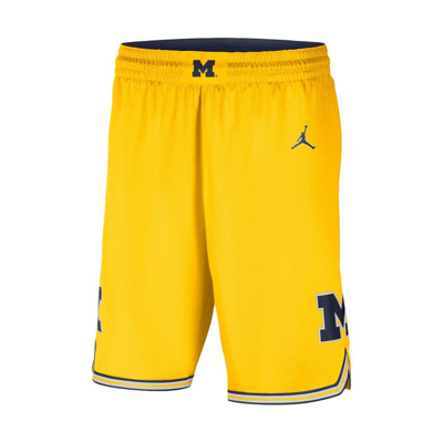 Shop Nike Maize Michigan Wolverines Limited Performance Basketball Shorts