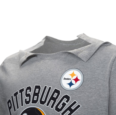 Shop Nfl Gray Pittsburgh Steelers Tackle Adaptive T-shirt