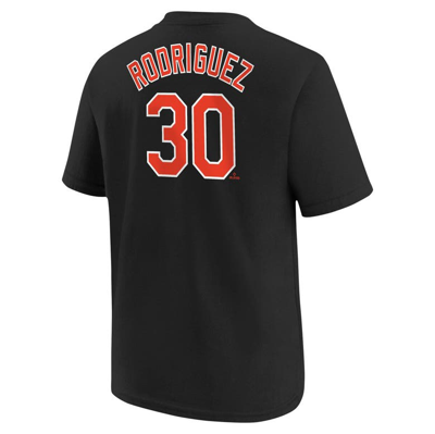 Shop Nike Youth  Grayson Rodriguez Black Baltimore Orioles Name & Number T-shirt