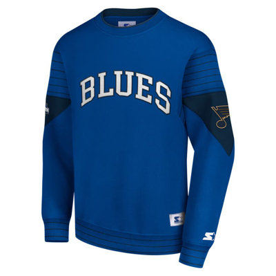 Shop Starter Blue St. Louis Blues Faceoff Pullover Sweatshirt
