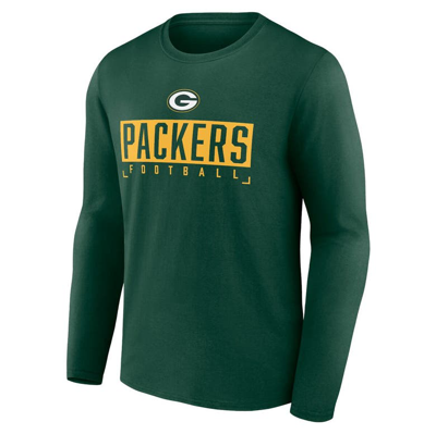 Shop Fanatics Branded Green Green Bay Packers Big & Tall Wordmark Long Sleeve T-shirt