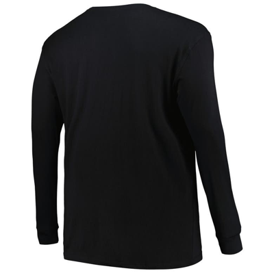Shop Profile Black Miami Hurricanes Big & Tall Pop Long Sleeve T-shirt