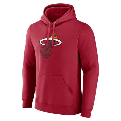 Shop Fanatics Branded  Red Miami Heat Primary Logo Pullover Hoodie
