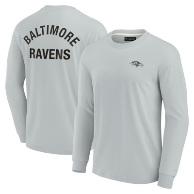 Shop Fanatics Signature Unisex  Gray Baltimore Ravens Elements Super Soft Long Sleeve T-shirt