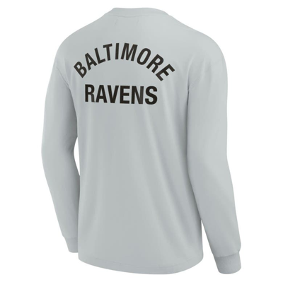 Shop Fanatics Signature Unisex  Gray Baltimore Ravens Elements Super Soft Long Sleeve T-shirt