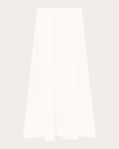Shop Mark Kenly Domino Tan Women's Nasha Crepe Georgette Skirt In White