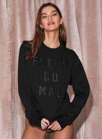 Fleur Du Mal Unisex Logo Sweatshirt In Black