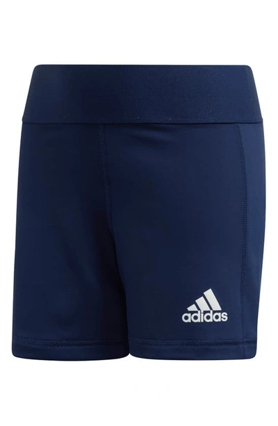 Shop Adidas Originals Kids' Alphaskin Volleyball Shorts In Team Navy Blue/ White