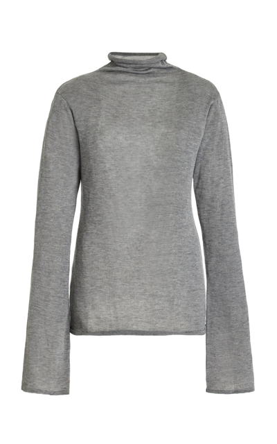 Shop Dl1961 Knit Turtleneck Top In Grey